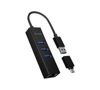 Hub IcyBox 4 ports IB-HUB1419-LAN Hub USB 3.0 & adaptateur LAN