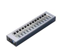 Hub Industriel 7/10/13/16 Ports USB 3.0, Multi-Extensions, Séparateur De Prise, Interrupteur À Clé Marche/arrêt, Dock, Chargeur, Adaptateur d'alimentation(13 USB)