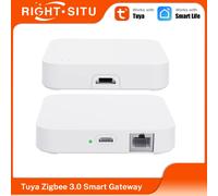 Hub intelligent Tuya ZigBee 3.0, pont de passerelle sans fil/filaire pour télécommande vocale par application, fonctionne avec Alexa Google Home Assistant Wireless with IR