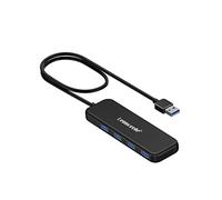 Hub Lemorele 4 Ports USB 3.0 Slim Super Speed Transport Adaptateur Compatible avec Ordinateur de Bureau, Mac Pro/Mini, Huawei Matebook, Ordinateur Portable, Lecteurs Flash