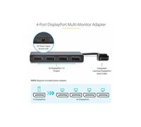 StarTech.com Répartiteur DisplayPort 1.2 à 4 ports, Adaptateur Multi-Moniteur DisplayPort vers 4x DP, Hub MST pour Ordinateur Quad 1080p 60Hz - Windows Uniquement, Pas de Pilote
