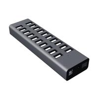 Hub Multi USB 2.0 À 20 Ports, Transfert De Données Grande Vitesse, Séparateur Chargeur Rapide, Adaptateur d'alimentation Externe 12v 7,5 A for Téléphone Et Tablette