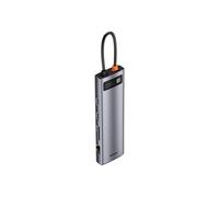 hub multifonction metal gleam 11en1 usb type-c 3x usb 3.2 gen 1 5gbps / usb type-c pd 100w / mini jack 3,5 mm aux / vga full hd 60hz / 2x hdmi 4k