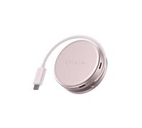 SATECHI OntheGo Hub USB C Magnétique 5 en 1, PD 60W, HDMI 4K, Rose Poudré | Câble enroulable intégré, fixation magnétique, 4K@60Hz, lecteur SD, USB-C/USB-A 5Gbps, pour MacBook, iPad, Windows et plus