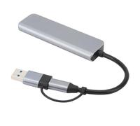 Hub Multiport USB C en Alliage d'aluminium Supérieur 5 en 1 avec Ports USB3.0, USB2.0 Rapides et compatibilité avec Lecteur de Carte pour Ordinateurs Portables, Téléphones, T S