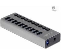 Hub Multiport USB-C® (USB 3.1) Delock 63670 10 ports gris