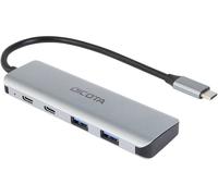 Hub Multiport USB-C® (USB 3.1) Dicota Zubehör PC 4 ports boîtier en aluminium, avec fiche mâle USB-C argent