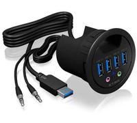Hub Multiport USB-C® (USB 3.1) ICY BOX 6 ports noir