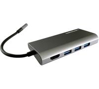 Hub Multiport USB-C® (USB 3.1) LC Power LC-HUB-C-MULTI-5 anthracite, noir