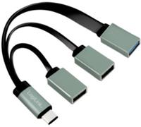 Hub Multiport USB-C® (USB 3.1) LogiLink UA0315 3 ports noir, gris