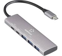 Hub multiport USB-C® (USB 3.2 Gen 1) Renkforce RF-USBH-300 5 ports boîtier en aluminium, port de charge USB-C® PD gris