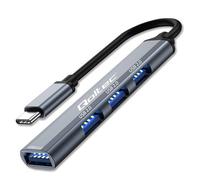 Hub Qoltec - 53792 - HUB USB HUB adaptateur USB-C 3.1 4 en 1 | USB 3.0 | 3x USB 2.0