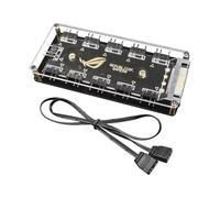 Hub répartiteur ARGB - Hub de ventilateur adressable 11 ports 5 V, éclairage PC à connexion multiple 3 broches | Pour le refroidissement du processeur, poste de travail de jeu, carte mère, boîtier