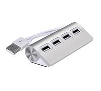 Hub répartiteur USB 2.0 4 ports pour PC Portable Design Aluminium 88 x 39 x 22 mm
