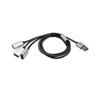 Hub répartiteur USB 2.0 mâle vers 3/2 USB 2.0 femelle pour ordinateur de bureau, ordinateur portable, chargeur de voiture