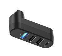 Hub répartiteur USB C rotatif à 180 degrés avec transfert de données rapide pour ordinateurs portables, tablettes et smartphones