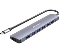 Hub SANDBERG USB-C vers 7 x USB 3.0 (136-40)