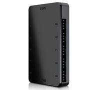 Hub Sata Pwm 1 À 10 4 Broches, Adaptateur De Moyeu De Câble De Ventilateur De Châssis, Absorption D'aimant Puissant Pas Facile À Tomber