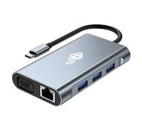 Hub Tb print - AKTBXVA8W1UHVRJ - HUB USB HUB Adaptateur USB C 8 en 1 HDMIx2 USB VGA RJ45 PD