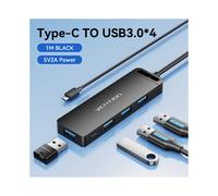 (HUB Type-c 1 m) Adaptateur HUB USB Vention 4 ports USB Type C vers HUB Adaptateur répartiteur compatible