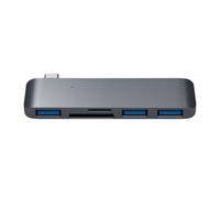SATECHI 5 en 1 Hub USB C Combo Multiport avec 3X Ports USB-A 3.0 (No Charge), Lecteurs Micro/SD et Dongle en Aluminium pour MacBook Air & Pro et Plus - Argent