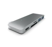 Hub Type-C avec 2 Ports USB 3.0 et 2 Lecteurs Carte SD/Micro SD Gris anthracite