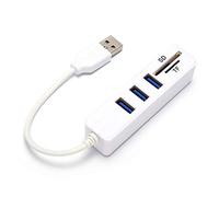 Hub Type C HUB Lecteur de Carte 2 en 1 Type-C OTG USB 2.0 Hub Répartiteur Combo 3 Ports SD/TF Lecteur de Carte USB 2.0 Hub Splitter 2.0 Multi USB Hub Hub (Color : OneColor)