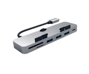 Hub Type-C pour iMac Modèle Pro Clamp Lecteurs de carte SD/Micro SD Gris