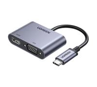 Hub UGREEN 50505 4 en 1 : adaptateur USB-C vers VGA HD 4K/30 Hz, USB 3.0 PD et charge rapide 100 W