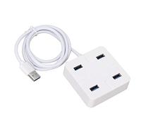 Hub USB 2.0 4 Ports, Hub USB de Données Ultra-Mince 300 Mo/s avec Câble D'extension de 2 M, Répartiteur USB de Bureau Portable pour Disques Durs Externes