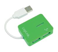 Hub USB 2.0 4 ports LOGILINK Vert - Concentrateur (hub) - Alimenté par USB - Protection de surintensité