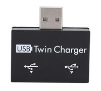 Hub USB 2.0 à double port USB, compact et léger en alliage d'aluminium, durable et prêt à l'emploi, pour ordinateurs portables et de bureau.