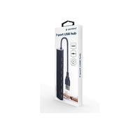 Hub USB 2.0 Gembird UHB-U2P7-04 - 7 Ports, 500mA par port, Câble 0.3m, Compatible Windows 10, Dimensions 12x70x10mm, Noir