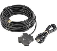 Hub USB 2.0 Renkforce RF-6270930 4 ports avec répéteur intégré noir