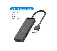 (HUB USB 2.0 SD TF) Vention HUB USB C 4 ports USB Type C vers répartiteur USB avec alimentation Micro