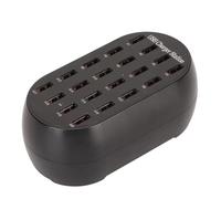 Hub USB 20 Ports, Chargeur USB Multiport Plug and Play, Bonne Dissipation de la Chaleur, Contre Les Surcharges 100 W avec Câble d'alimentation pour Périphérique USB (Prise UE)