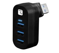Hub USB 3.0 3-portowy z obrotowym wtykiem USB-A