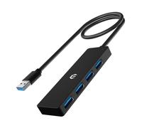 Hub USB 3.0 4 en 1, concentrateur de données USB 3.0 super fin, adaptateur USB 3.0 pour adaptateur multiport, hub de données 5 Gbit/s pour Xbox, PS4, ordinateur portable, Tesla Model 3, hub USB pour