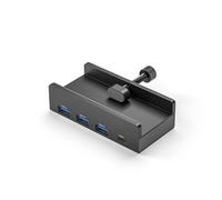 Hub USB 3.0 à 4 ports avec bloc d'alimentation USB 3.0 - Adaptateur répartiteur de type clip - Transmission de données rapide