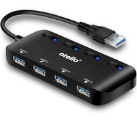 Hub Usb 3.0 À 4 Ports - Hub Usb Actif - 5 Gbps - Avec Interrupteur D'Alimentation Et Led[Z1710]