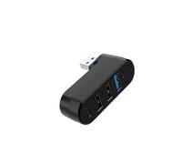 Hub USB 3.0 à 4 ports, port USB C avec distributeur USB PD, compatible avec ordinateurs portables, voitures, etc. (rotatif à 90°/180°)