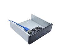 Hub USB 3.0 à 4 , Répartiteur PCI-E 1x Vers 4 USB 3.0, Panneau Avant pour Lecteur de Disquettes de Boîtier Tour PC