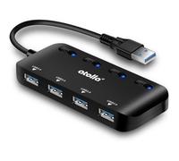 Hub USB 3.0 - Atolla - Multiprise 4 Ports - Interrupteurs Individuels - Voyants LED - Ultra Fin