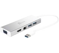 Hub Usb 3.0 Avec Hdmi, Vga, Rj45 Gigabit Ethernet, 2 Ports Usb 3.1 Type-A Pour Mac, Windows, Pc (Jud380)