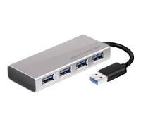 Hub USB 3.0 club3D CSV-1431 4 Ports boîtier en Aluminium, avec Port de Charge Rapide Aluminium (brossé)