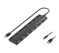 Hub USB 3.0 Conceptronic HUBBIES 7-Port-USB-2.0-Hub 7 ports noir