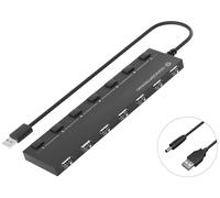 Hub USB 3.0 Conceptronic HUBBIES 7-Port-USB-2.0-Hub 7 ports noir