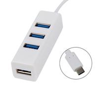 Hub USB 3.0 de Type C à 4 ports, adaptateur 3.1 à 4 ports, Slim Design, blanc, pour ordinateur PC, Apple Macbook, livraison directe