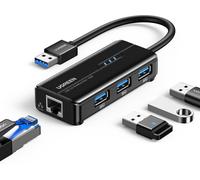 Hub USB 3.0 Ethernet Adaptateur RJ45 Réseau Gigabit 1000 Mbps Compatible avec Mi Box S 3 Switch Supporte Mac OS Windows 11 10 8 7 Linux