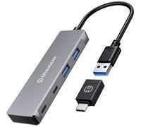 Hub USB 3.0 GrauGear G-HUB2A2C-AC 4 ports argent